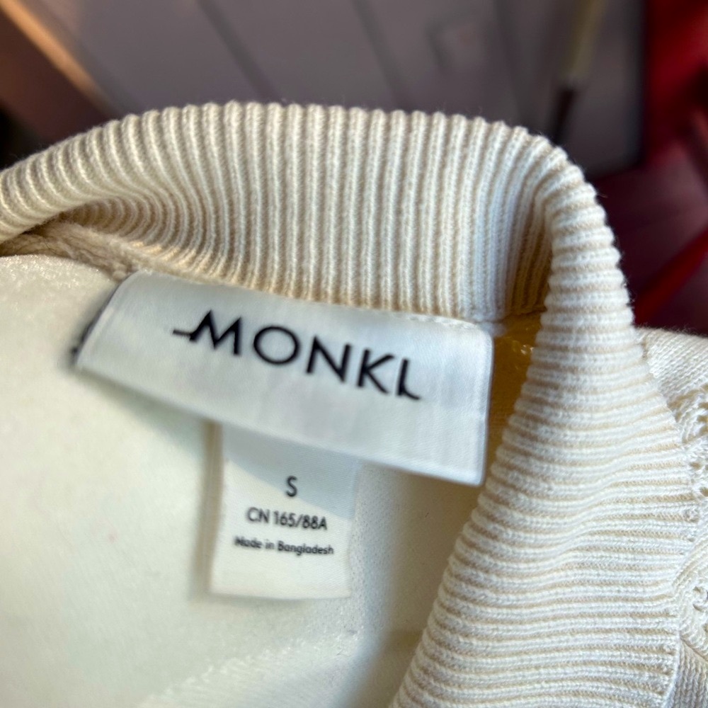 Monki Off-White Ribbed Knit Top - Picture 4 of 4